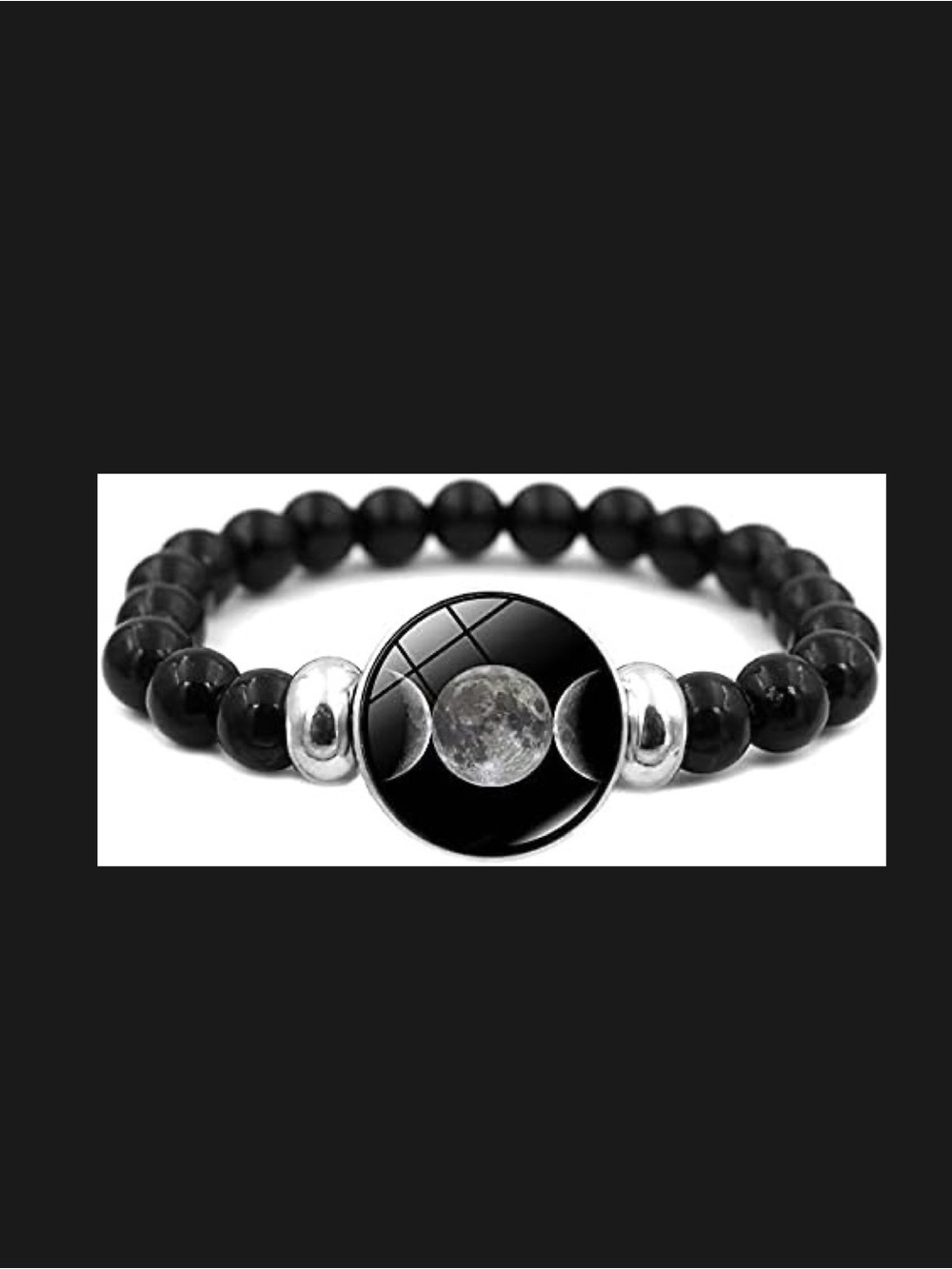 $3 Black Moon Phase Beaded Bracelet $3 WHEN BUNDLED WITH 3 OR MORE